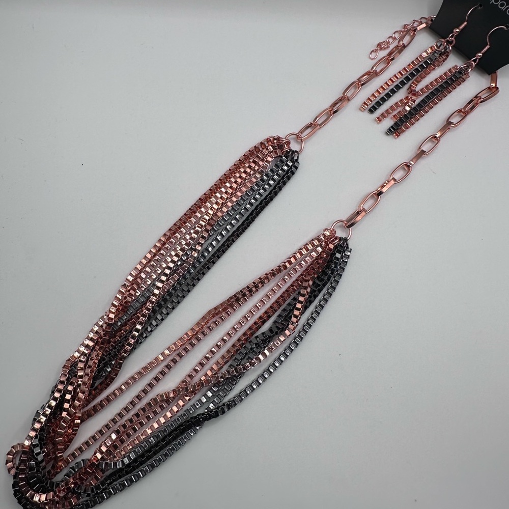 Paparazzi Gold and Black Multi-Strand Necklace